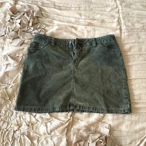 Corduroy mini skirt